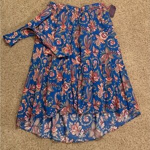 J. Crew Vibrant Floral High-Low Skirt, Liberty of London